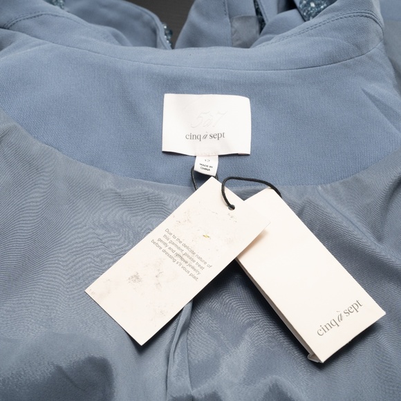 Cinq A Sept. Beaded Crepe Kayden Blazer. - Picture 7 of 9